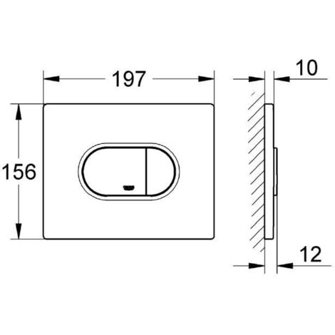 Grohe Arena Cosmopolitan Flush plate, alpine white (38858SH0)