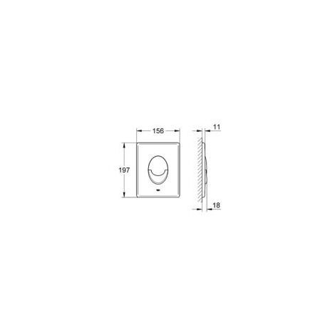 Grohe Skate Air Flush Plate, Matt Chrome (38505P00)