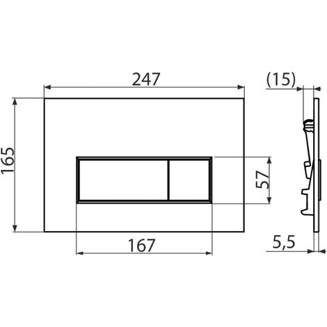 Alca Dual Flush Plate, White (M570)