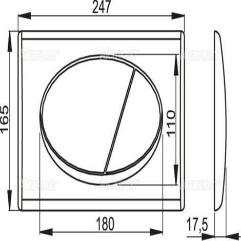 Alca Flush plate , dual flush , white (M70)