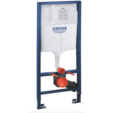Grohe Toilet set Rapid SL Support Frame + Vitra Wall-Hung Toilet + Toilet Seat + Chrome Plate (RSLINTEGRAC1)