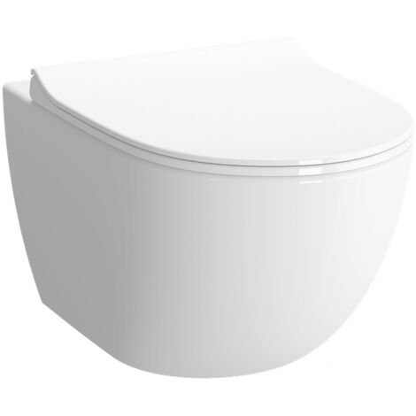Grohe Toilet Set GROHE + VITRA SENTO RimEx Bowl with softclose seat + Grohe Chrome flush plate (GROHE-SENTOrimless)