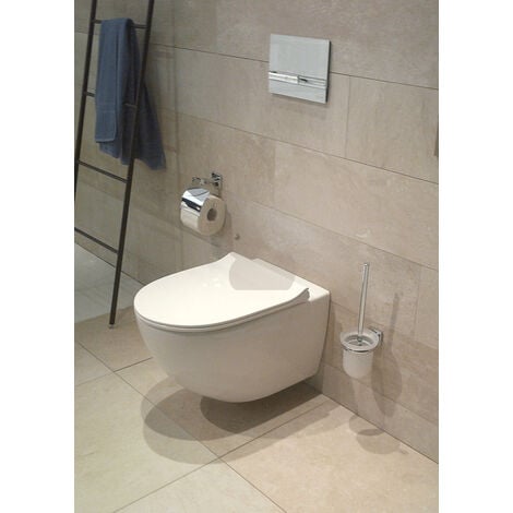 Grohe Toilet Set GROHE + VITRA SENTO RimEx Bowl with softclose seat + Grohe Chrome flush plate (GROHE-SENTOrimless)