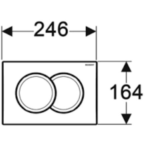 Geberit Delta01 Flush plate for dual flush, matt chrome (115.107.46.1)