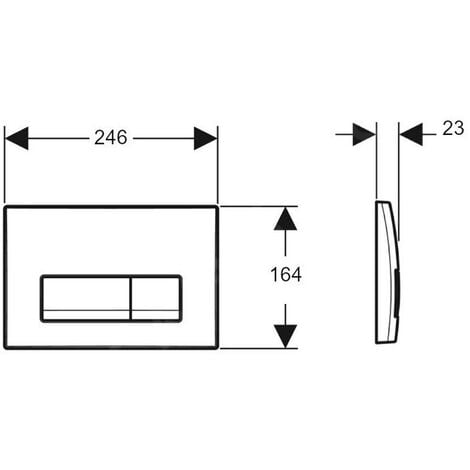 Geberit Delta 50 Flush plate for dual flush, alpine white (115.119.11.1)