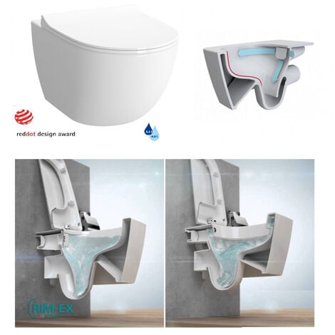Grohe Toilet Set Rapid SL Support frame + Vitra Sento rimless toilet + Softclose seat + chrome plate (Grohe-Sentorimless-2)