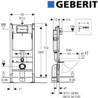 Geberit Solid Geberit UP100 toilet set (39186GEB1)