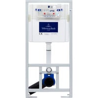 Villeroy & Boch Toillet set Frame + Swiss Aqua Technologies rimless toilet + chrome flush plate (ViConnectSATrimless-1)