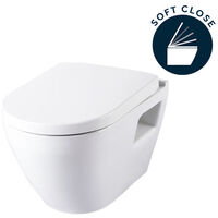 Geberit Toilet Set UP320 support frame + Serel SM10 toilet + Softclose seat + White flush plate (GebSM10-K)