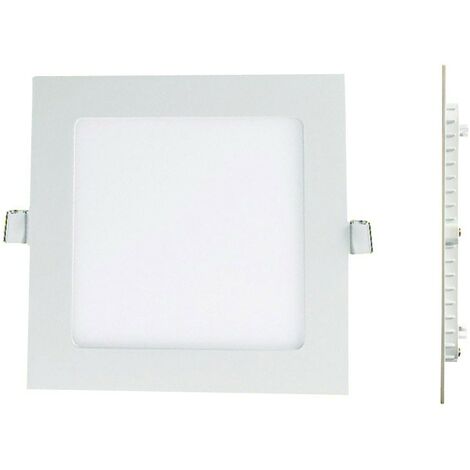 Pannello led quadrato 12w acciaio satinato nichel incasso Faro faretto luce  bianca naturale calda Downlight