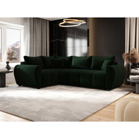 Tendencio – Canapé d’angle convertible 3 places – Largeur 246 cm – Couchage 200 x 140 cm – Rangement intégré – Design moderne – Confort optimal (1/2)