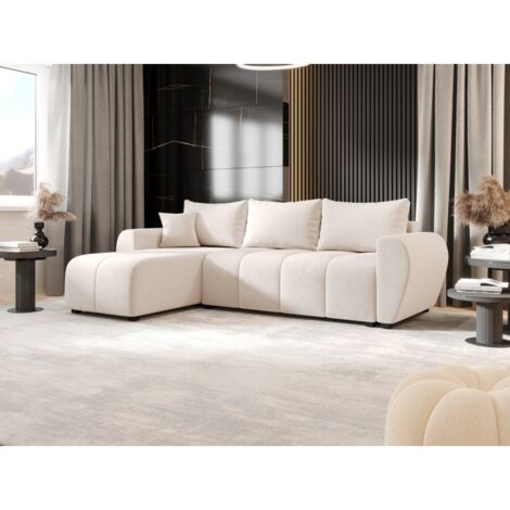 Canapé d’angle convertible MOLIA L beige