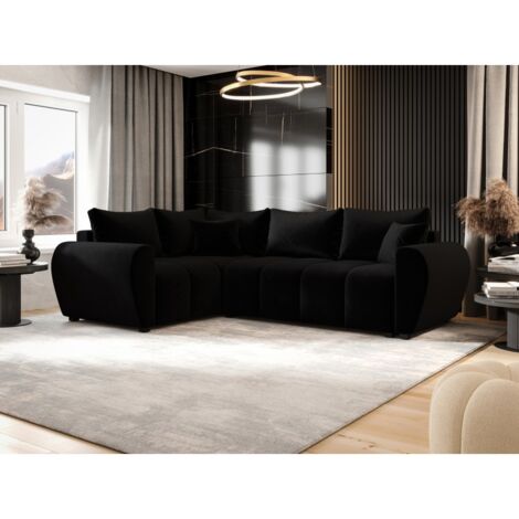 Tendencio – Canapé d’angle convertible 3 places – Largeur 235 cm – Couchage 200 x 140 cm – Rangement intégré – Design moderne (1/2)