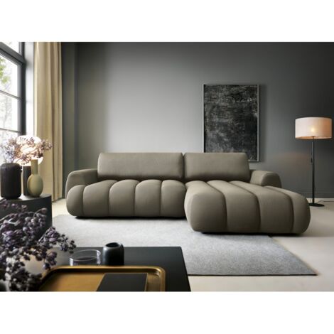 Tendencio – Canapé d'angle convertible 272 cm – Tissu Techno 3D – Coffre de rangement – Couchage 130 x 210 cm – Ultra confortable (1/3)