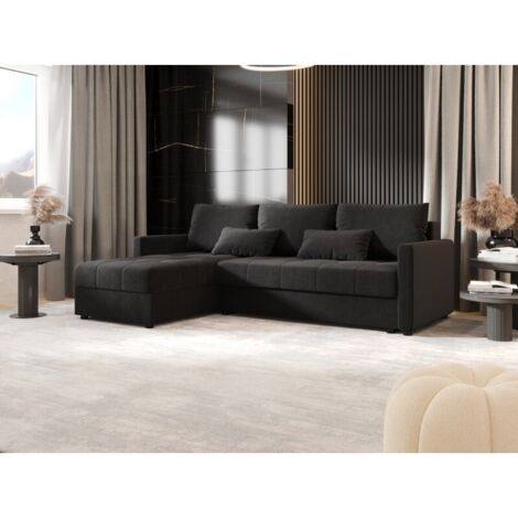 Canapé d’angle convertible MOSIA L Gris Foncé (1/3)