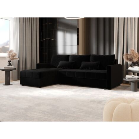 Tendencio – Canapé d’angle convertible 3 places – Largeur 220 cm – Couchage 190 x 130 cm – Rangement intégré – Design moderne en L – Confort optimal (1/3)