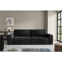 Canapé d'angle convertible BRIGIA 3p avec accoudoir Noir