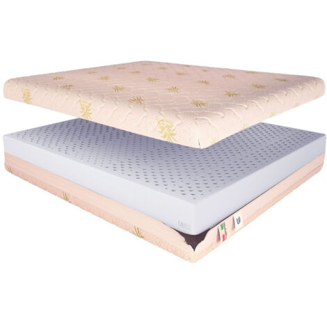 Baldiflex Matelas Latex Haute 20 cm Latex 100% avec revetement Aloe Vera 160x200 cm
