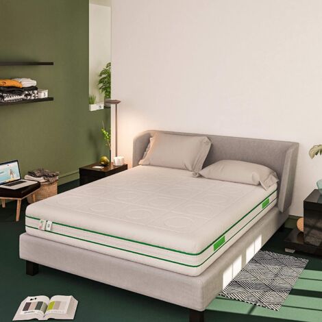 Baldiflex Matelas Hybride Green Spring - 800 Ressorts et 3 cm Mousse à mémoire de Forme - mesure 160x200 cm