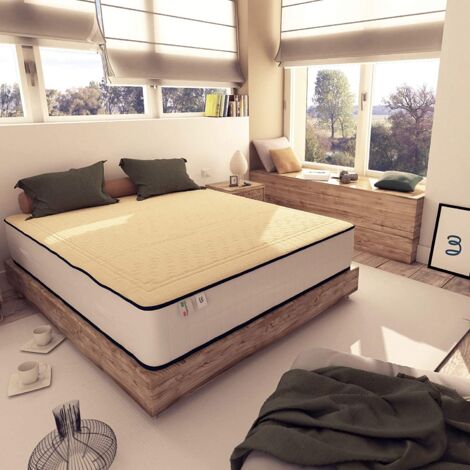 Baldiflex Matelas Latex Cotton - matelas hybride latex et mousse, hauteur 18 cm, 140x190 cm