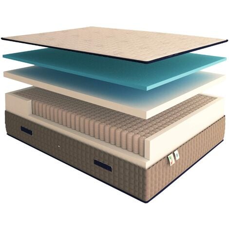 Baldiflex Matelas à Ressorts Ensachés et Mousse a Memoire de Forme hauteur 27 Cm Luxury 160x200 cm