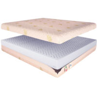 Baldiflex Matelas Latex Haute 20 cm Latex 100% avec revetement Aloe Vera 80x200 cm