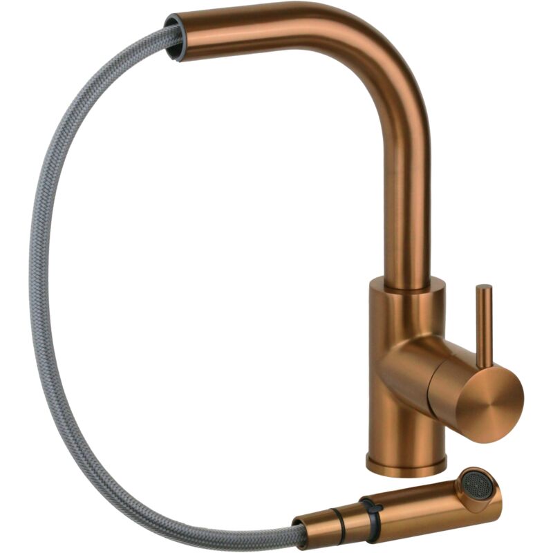 Robinets De Cuisine 304 En Laiton Massif Levier Simple Moderne Évier De