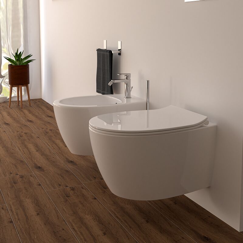 Ensemble wc CH101- bidet BH101 - robinetterie 1238C