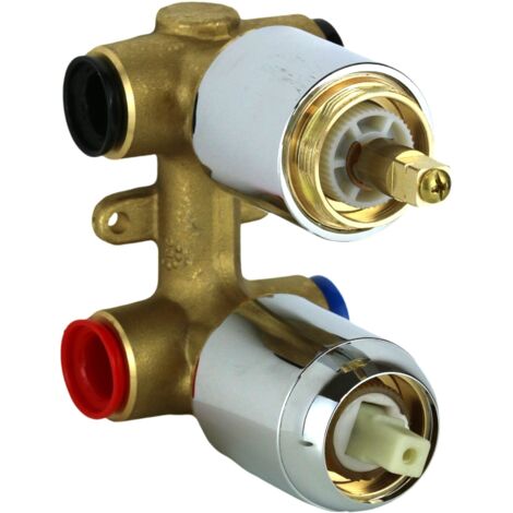 Mitigeur douche encastrable avec inverseur 2 voies Piralla Serena 0SE00400A16  Chromé - 2 sorties