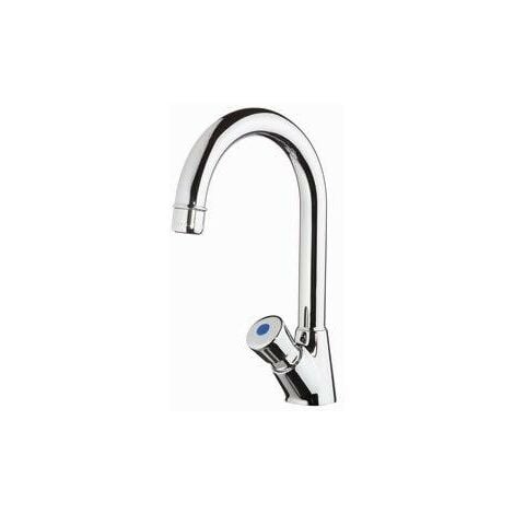 ROBINET POUSSOIR CHROME HAUT