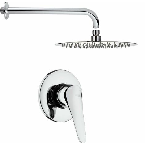 Robinet mitigeur de douche mural Algeo Square, marque Ferro