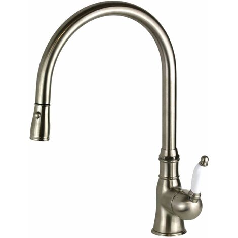 Mitigeur De Cuisine Electrique Extractible Affichage Temperature Douchette 2 Modes Rotation 360 Acier Inoxydable Brosse