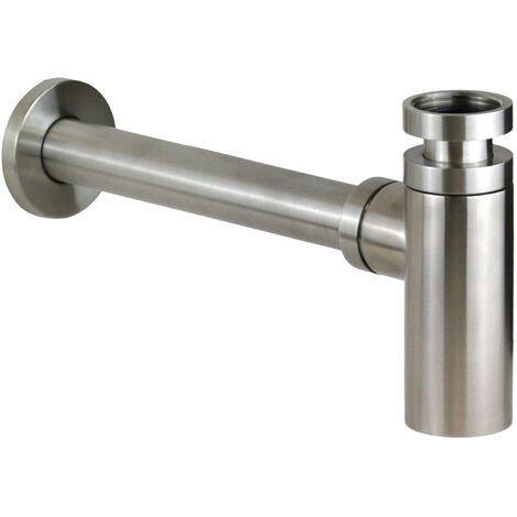 Siphon d'évier modèle rond en acier AISI 316 Pollini Jessy Steel SI0000103AS Acier inoxydable (1/2)