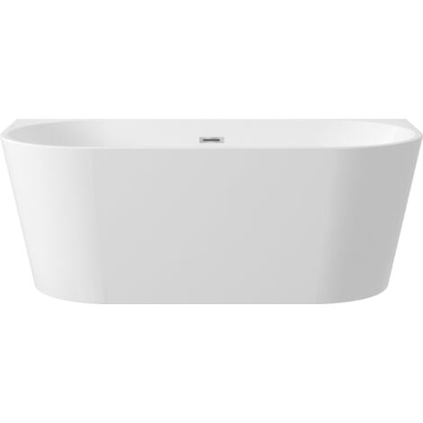 Baignoire 150 cm, installation murale centrale Ekomat SILIA KDS015W  blanc