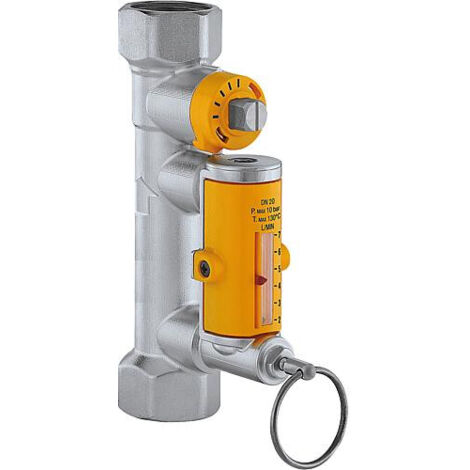 Vanne d'équilibrage avec débitmètre pour installations solaires Caleffi 258  1" 10+40