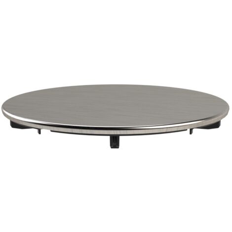 Plaque décorative pour poubelle Ø114 mm, coloris acier brossé L.B. Plast BAO-P3 acier inoxydable brossé (1/2)