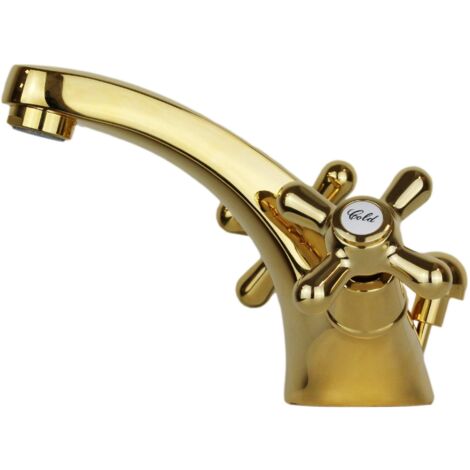 Robinet Lavabo Salle De Bain Vintage Mitigeur Monocommande Rotation 360 Chaude Et Froide Chrome