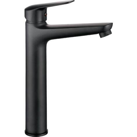 Mitigeur de lavabo monocommande à bec haut en laiton noir mat Deante BORO BMON20K Noir mat (1/3)