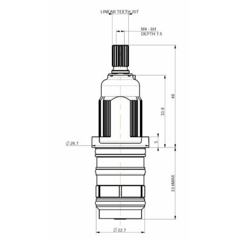 1 Pièce Cartouche Thermostatique De Douche Pour Bristan Pour