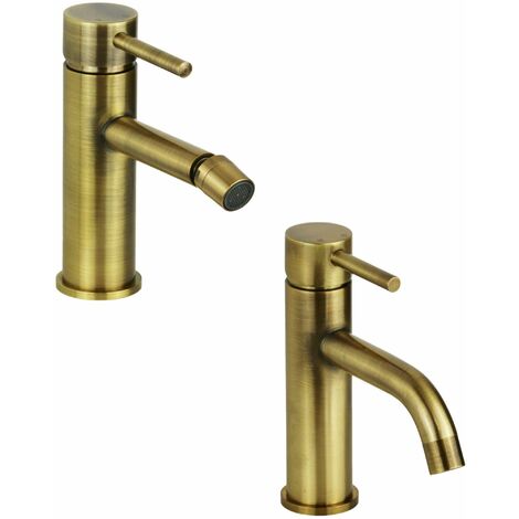 Ensemble de salle de bain en bronze complet avec lavabo et bidet Pollini Jessy KITKJES1 (1/5)