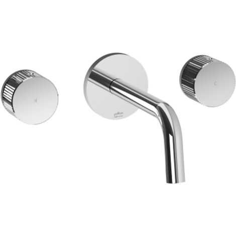 Mitigeur lavabo mural 3 trous avec plaques rondes Paffoni Jo JO003CR  Chromé - 175 mm