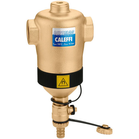 Caleffi – Séparateur de saletés avec aimant 546305 – Raccords filetés femelles 3/4' – Capacité de séparation jusqu'à 5 μm – Pour systèmes de chauffage
