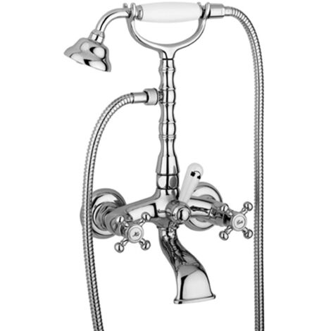 Mitigeur de bain externe avec set de douche et déviateur Paffoni Belinda FBLV023CR  Chromé