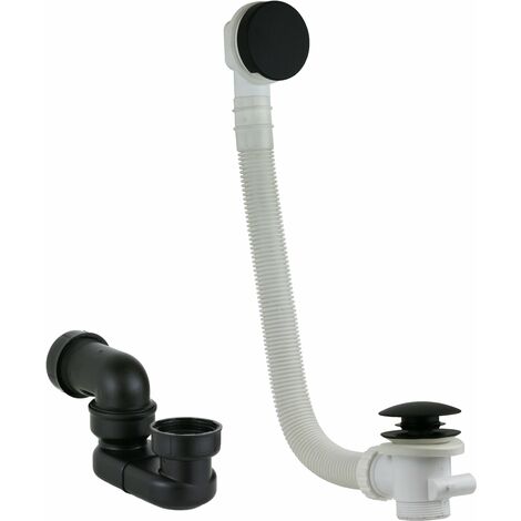 Ensemble siphon et colonne de vidange de couleur noir mat Vicario KITVICARIO6
