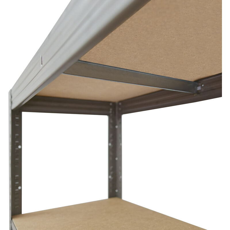 shelfplaza® PRO Étagère modulaire gris de 200x100x50 cm avec 5 tablettes entrepôts garage grenier atelier maison capacité de 1000 kg