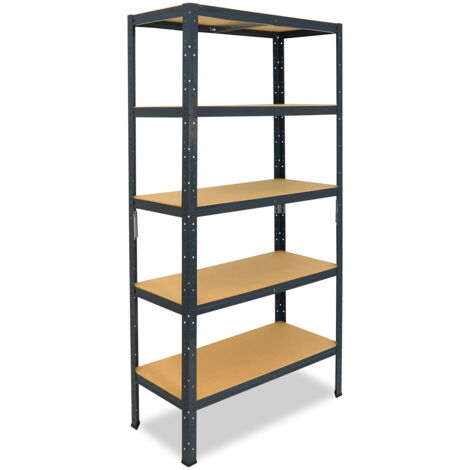 Rangement Charge Lourde Shelfplaza Étagère Métallique 155x90x45cm - 4 Niveaux 175kg | Rangement Garage Cave étagère Garage