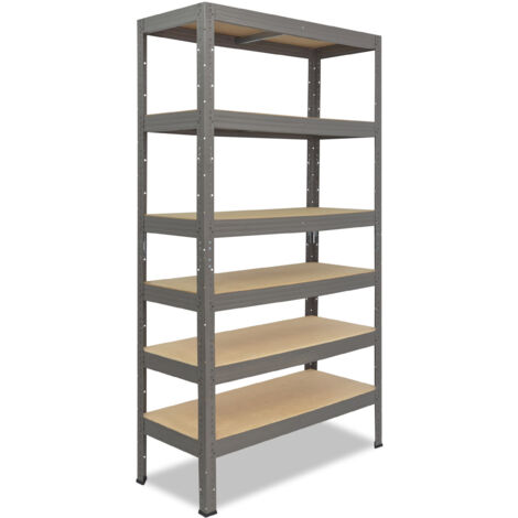 Étagère Métallique 6 Niveaux Shelfplaza® 180x45x50cm - Charge 145kg/niveau, Galvanisé, Montage Sans Vis