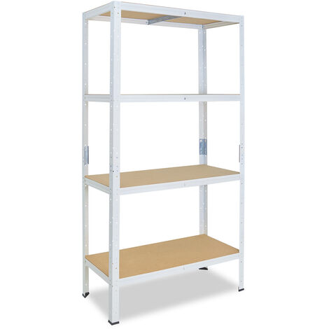 shelfplaza® 100x40x30cm Home Étagère Charge Lourde Bleu/Etagere Metallique  4 Niveaux / 175kg capacité Charge/Etagere en Metal, étagères de Rangement 