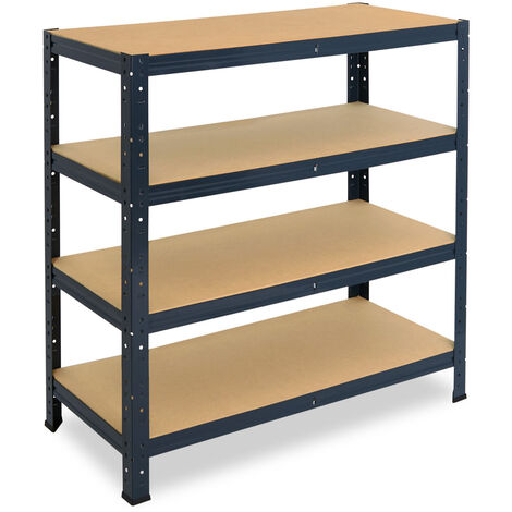 Étagère Charge Lourde 180x80x60cm Galvanisée 4 Niveaux - 175kg Par Niveau - Rangement Garage