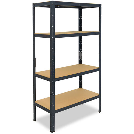 Étagère Métallique 4 Niveaux 180x120x50 Cm - Charge 175 Kg/étagère, Bleu, Pour Garage, Cave, Atelier